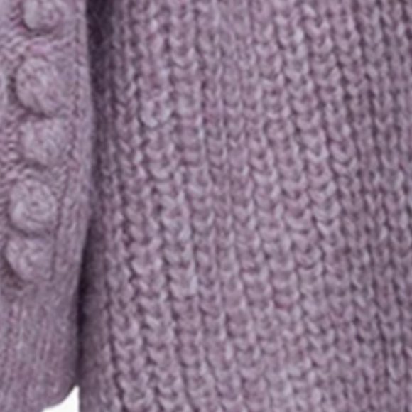 ELEVEN SIX Alpaca Cable-Knit Blouson Sleeve Sweater - Picture 6 of 10